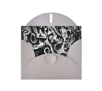 WZYWHJ Carte de vœux grise de 15,2 x 10,2 cm avec enveloppe pour Noël, anniversaire, Saint-Valentin, invitation à une fête, impressions murales en noir et blanc