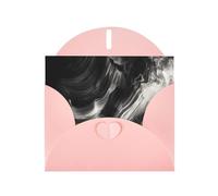 WZYWHJ Carte de vœux rose pour Noël, anniversaire, anniversaire de mariage et autres imprimés de lignes d'encre noire et blanche