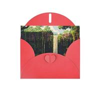 WZYWHJ Carte de vœux rouge pour Noël, anniversaire, anniversaire de mariage et autres images de cascade pixels