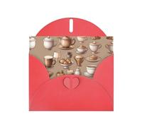 WZYWHJ Carte de vœux rouge pour Noël, anniversaire, anniversaire de mariage et autres impressions de goûter de l'après-midi