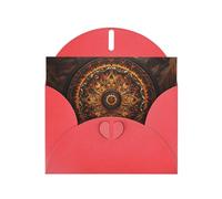 WZYWHJ Carte de vœux rouge pour Noël, anniversaire, anniversaire de mariage et plus grande image de platine ronde