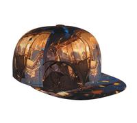 WZYWHJ Casquette de baseball tendance à bord plat avec impression Cendrillon réglable, respirante et légère pour homme et femme, noir