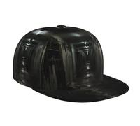 WZYWHJ Casquette de baseball tendance à bord plat avec impression de couloir réglable, respirante et légère pour homme et femme, noir
