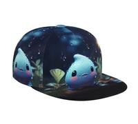 WZYWHJ Casquette de baseball tendance à bord plat avec impression de gouttes de pluie ajustable, respirante et légère pour homme et femme, noir