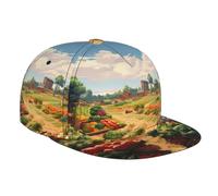 WZYWHJ Casquette de baseball tendance à bord plat avec impression végétale colorée, réglable, respirante et légère pour homme et femme
