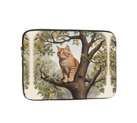 WZYWHJ Cat in The Treetop Housse antichoc pour ordinateur portable 13" pour homme et femme pour voyage d'affaires, école, bureau et usage quotidien
