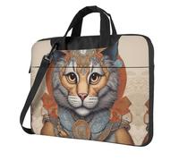 WZYWHJ Cat's Eye Prints Sac d'ordinateur portable ultra-fin portable à épaule unique accessoires informatiques doux antichoc pour ordinateurs portables, Noir , 14 inch