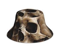 WZYWHJ Chapeau Bob Réversible Imprimé Skull in The Pit - pour Homme et Femme Protection Chapeaux pour Voyage et Activités de Plein Air Noir