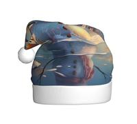 WZYWHJ Chapeau de Noël pour adulte - Bandeau décoratif pour fêtes et événements costumés - Bonhomme de neige sur glace - Imprimé