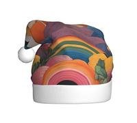 WZYWHJ Chapeau de Noël pour adulte - Bandeau décoratif pour fêtes et événements costumés - Image arc-en-ciel étrange