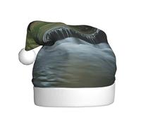 WZYWHJ Chapeau de Noël pour adulte - Bandeau décoratif pour fêtes et événements costumés - Motif pont sur la rivière