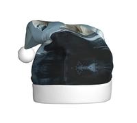 WZYWHJ Chapeau de Noël pour adulte - Bandeau décoratif pour fêtes et événements costumés, pauvre ours polaire regardant la glace