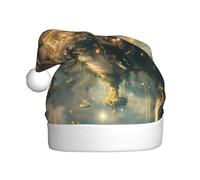 WZYWHJ Chapeau de Père Noël pour adulte pour fêtes et fêtes de Noël, cérémonies annuelles, beau motif pays des merveilles