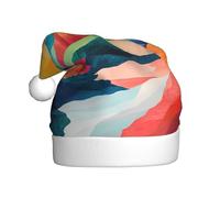 WZYWHJ Chapeau de Père Noël pour adulte pour fêtes et fêtes de Noël, cérémonies annuelles, imprimé Easy Canyon