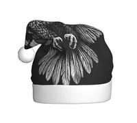 WZYWHJ Chapeau de Père Noël pour adulte pour fêtes et fêtes de Noël, cérémonies annuelles, motif aigle propagation des ailes