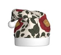 WZYWHJ Chapeau de Père Noël pour adulte pour fêtes et fêtes de Noël, cérémonies annuelles, motif Tudor Rose