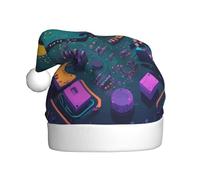 WZYWHJ Chapeau de Père Noël pour adulte pour les fêtes et fêtes de Noël, cérémonies annuelles circuit imprimé python