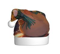 WZYWHJ Chapeau de Père Noël pour adulte pour les fêtes et les fêtes de Noël, cérémonies annuelles, caneton tenant des fleurs