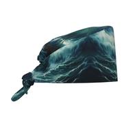 WZYWHJ Chapeau de travail Ship in The Waves pour nettoyage de photos, convient pour homme et femme, sangle élastique réglable, noir