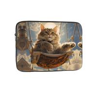 WZYWHJ Chaton on the Swing Housse de protection antichoc pour ordinateur portable 30,5 cm pour homme et femme, voyage d'affaires, école, bureau, usage quotidien