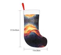 WZYWHJ Chaussette de décoration de Noël - Décoration festive de qualité supérieure avec image de flux d'énergie quantique