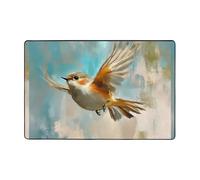 WZYWHJ Chubby Little Bird Tapis de sol antidérapant pour salon, bureau, table basse, lit, balcon, 91,4 x 61 cm