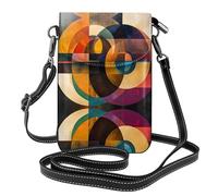 WZYWHJ Circle Square Harmony Sac à bandoulière en cuir pour femme avec bandoulière réglable