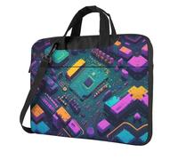 WZYWHJ Circuit Board Python Prints Ultra-mince Portable Simple Épaule Sac Ordinateur Portable Accessoires Informatique Doux Antichoc pour Ordinateurs Portables, Noir , 15.6 inch