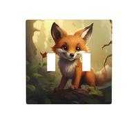 WZYWHJ Clever Little Fox Plaque murale décorative durable et élégante pour zones résidentielles et commerciales 11,4 x 11,4 cm