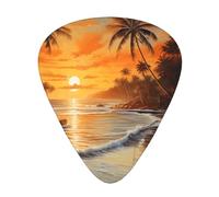 Wzywhj Coconut Trees By The Lake Lot de 12 médiators pour basse, ukulélé, guitare acoustique et électrique