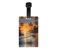 WZYWHJ Coconut Trees by The Lake Prints Étiquettes de sac à bagages, étiquettes de protection de la vie privée pour homme et femme