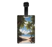 WZYWHJ Coconut Trees by The sea Prints Étiquettes de sac à bagages, étiquettes de protection de la vie privée pour homme et femme
