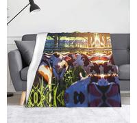 WZYWHJ Couverture en flanelle de vache mignonne - Couverture d'hiver douce et durable pour la maison et les voyages
