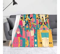 WZYWHJ Couverture en flanelle Memphis Girafe - Couverture d'hiver douce et durable pour la maison et les voyages