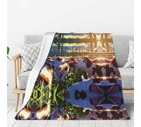 WZYWHJ Couverture épaisse en flanelle imprimée vache mignonne 203,2 x 152,4 cm double face verticale douce tapis de canapé