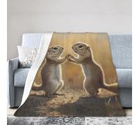 WZYWHJ Couvertures 101,6 x 76,2 cm - Couverture légère, durable et compacte, anti-plis pour lit, canapé, camping, cinéma et voyage, image de marmotte coquine