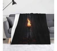 WZYWHJ Couvertures imprimées Torches in The Dark - Légères, chaudes, confortables, douces, durables, pour la maison, le repos en plein air