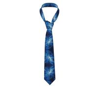 WZYWHJ Cravate de costume formelle en soie imprimée galaxie bleue pour homme, adaptée pour un usage quotidien et les réunions d'affaires