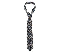 WZYWHJ Cravate de costume formelle en soie pour homme avec motif mauvais œil, adaptée pour un usage quotidien et les réunions d'affaires