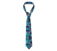 WZYWHJ Cravate pour homme - Cravate en soie imprimée tendance pour les affaires, la vie quotidienne, le travail, les fêtes 145 x 8,9 cm avec imprimé poisson cybernétique