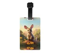 WZYWHJ Cute Little Kangouroo Picture Étiquettes de sac à bagages, étiquettes de protection de la vie privée pour homme et femme