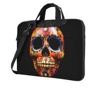 WZYWHJ Day of the Dead Masks Pattern Ultra-Thin Portable Single Shoulder Laptop Bag Computer Accessories Soft Shockproof for Laptops, Noir , 14 inch