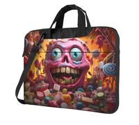 WZYWHJ dead candy Prints Sac pour ordinateur portable 13" avec intérieur doux, plusieurs poches, idéal pour les hommes, les voyages et les affaires, noir