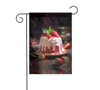 WZYWHJ Délicieux drapeau de jardin décoratif à la fraise 30,5 x 45,7 cm pour un environnement extérieur tendance
