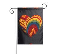 Wzywhj Drapeau d'amour motif drapeau d'été double face décoration cour 30,5 x 45,7 cm