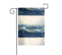 WZYWHJ Drapeau de jardin à motif aquarelle fluide 30,5 x 45,7 cm pour un environnement extérieur tendance