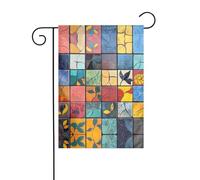 WZYWHJ Drapeau de jardin coloré imprimé 30,5 x 45,7 cm pour un environnement extérieur tendance