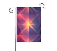 WZYWHJ Drapeau de jardin décoratif à motif dégradé fractal 30,5 x 45,7 cm pour un environnement extérieur tendance