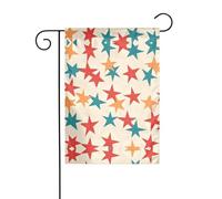 WZYWHJ Drapeau de jardin décoratif avec de nombreuses étoiles à cinq branches - 30,5 x 45,7 cm - Pour un environnement extérieur tendance