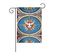 WZYWHJ Drapeau de jardin décoratif avec motif christia saint esprit 30,5 x 45,7 cm pour un environnement extérieur tendance